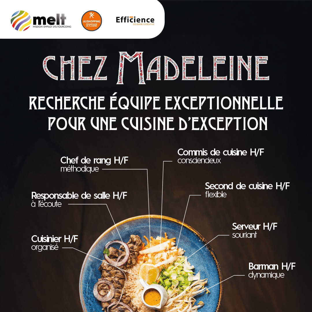 Recrutement Chez Madeleine Restauration Mission Emploi LysTourcoing